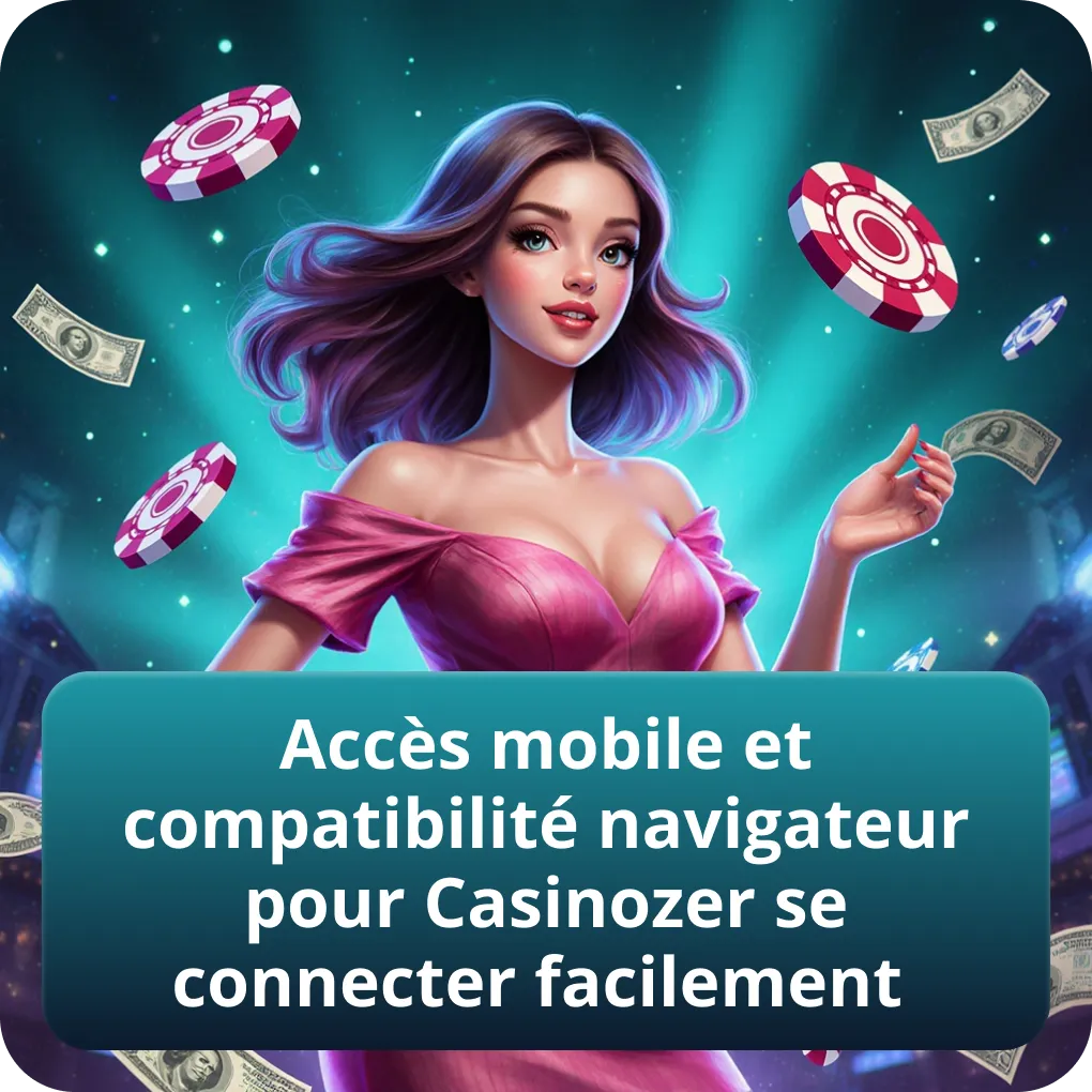 Accès mobile et compatibilité navigateur pour Casinozer se connecter facilement