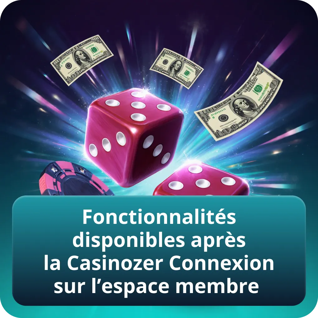 Fonctionnalités disponibles après la Casinozer Connexion sur l’espace membre